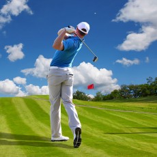 a golfer participating in a golf tour